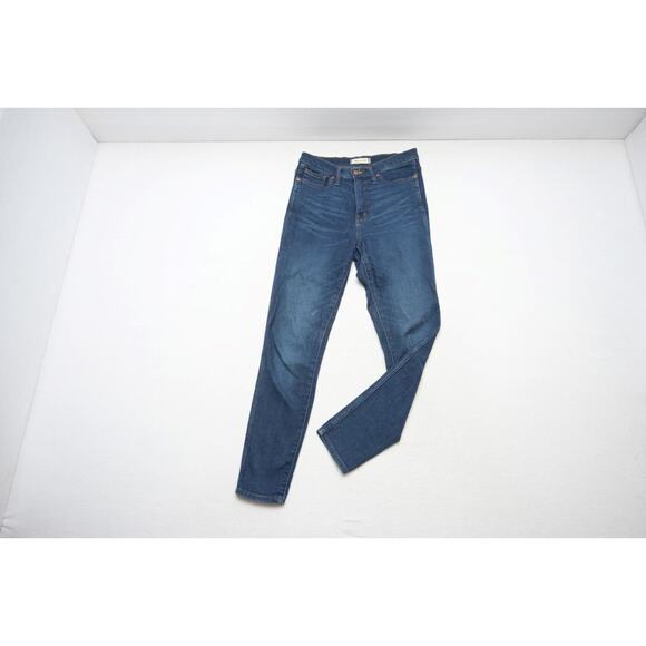 Madewell 10" High Riser Skinny Jeans Stretch Blue Denim Womens Sz 28 x 28 - Picture 2 of 8
